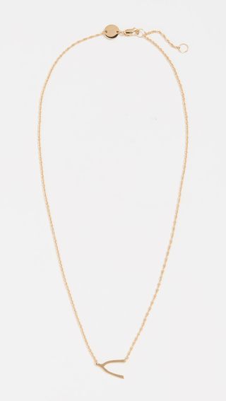 Jennifer Zeuner Jewelry + Mini Wishbone Necklace