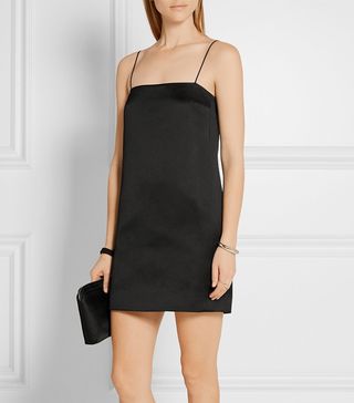 The Row + Aneme Silk-Satin Mini Dress