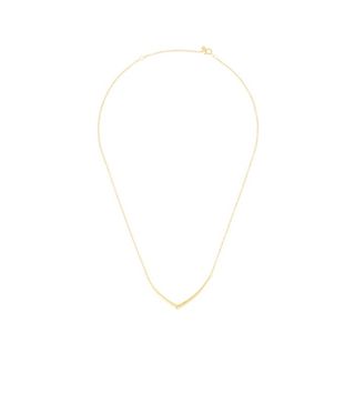 Dinny Hall + Small Gold-Plater Cushion Chevron Necklace
