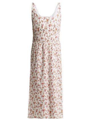 Emilia Wickstead + Giovanna Floral Print Cotton Midi Dress