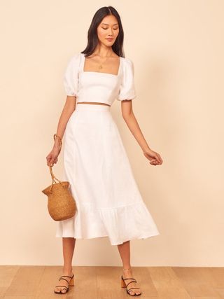 Reformation + Yucca Linen Two Piece