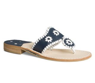 Jack Rogers + Palm Beach Sandals in Navy/White
