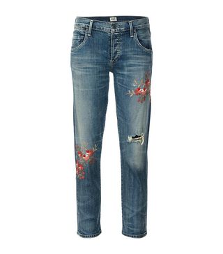 Citizens of Humanity + Madera Blossom Cropped Jeans