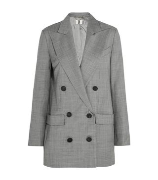 Topshop + Wycliffe Double-Breasted Wool-Twill Blazer