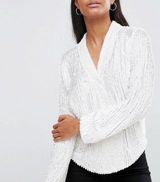 ASOS + All Over Sequin Pajama Blouse