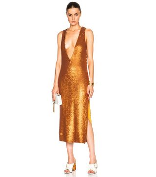 Prabal Gurung + Dusted Paillette Embroidered Dress