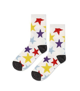 Topshop + Glitter Star Ankle Socks