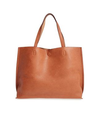 Street Level + Reversible Faux Leather Tote