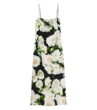 Adam Lippes + Floral-Print Crepe Slip Dress