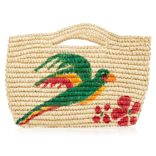 Sensi Studio + Macaw Hand-Painted Straw Mini Bag