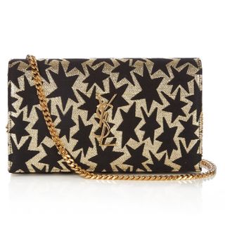 Saint Laurent + Monogram Star-Jacquard Cross-Body Bag