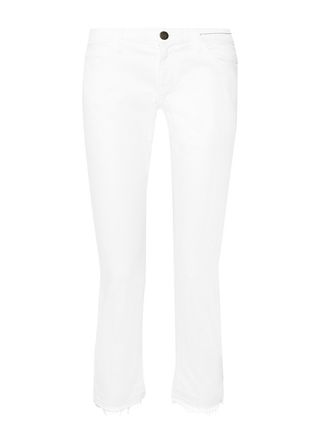 Current/Elliott + The Cropped Mid-Rise Straight-Leg Jeans