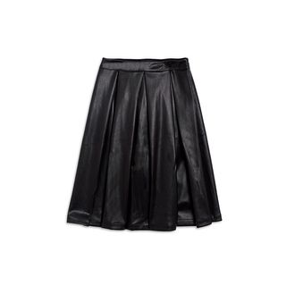 Who What Wear + Faux Leather Birdcage Skirt