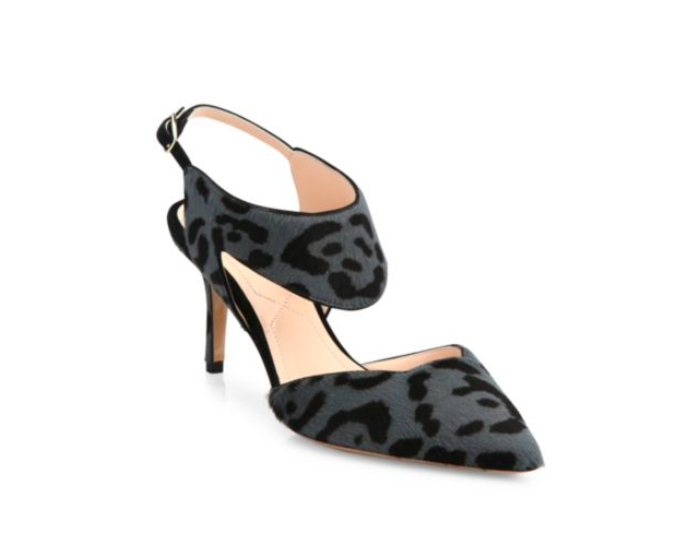 Nicholas Kirkwood + Leda Cutout Leopard-Print Calf Hair Slingbacks