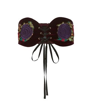 Anna Sui + Velvet Embroidered Belt