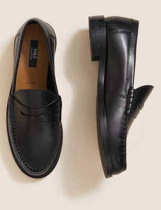 M&S Collection + Leather Loafers