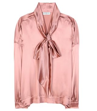 Balenciaga + Satin Silk Blouse