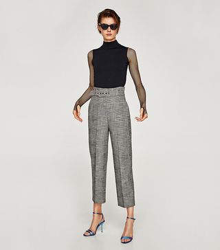 Zara + Checked Trousers