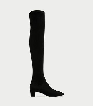 Zara + Over-the-Knee High-Heel Boots