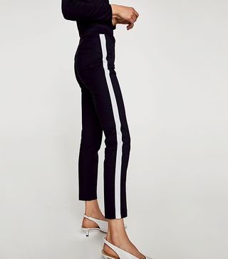 Zara + Trousers With Side Stripe