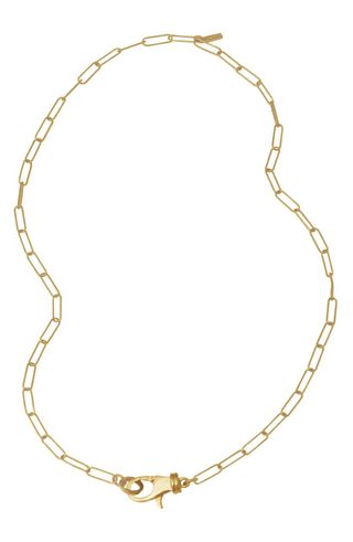 Adornia + Lock Paper Clip Link Necklace