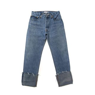 Re/Done + The High Rise Straight Cuff Jeans