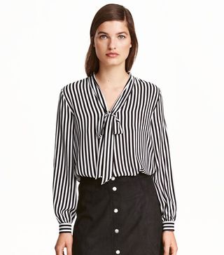 H&M + Blouse with Tie