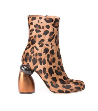 Dries Van Noten + Leopard-Print Calf Hair Boot