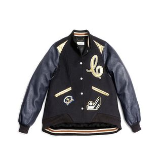 Coach + Oversized Varsity Jacket With Metallic Inserts