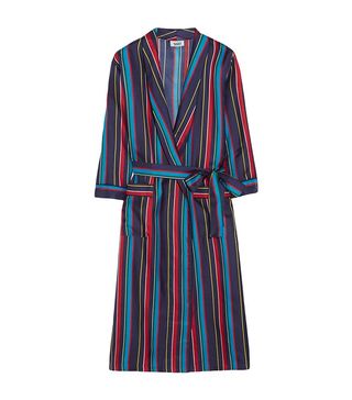 Sleepy Jones + Marianne Striped Silk-Charmeuse Robe