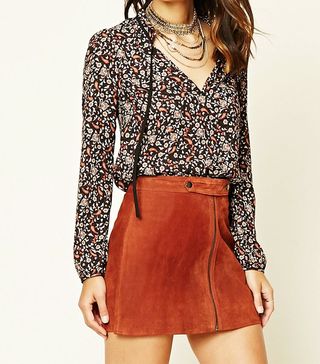 Forever 21 + Contemporary Ornate Floral Top