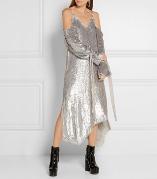 Magda Butrym + Lancaster Sequined Chiffon Midi Dress