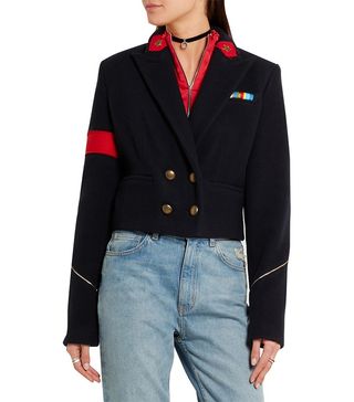 Magda Butrym + Bonn Cropped Wool and Cashmere-Blend Blazer