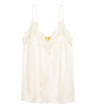 H&M + Satin and Lace Camisole Top