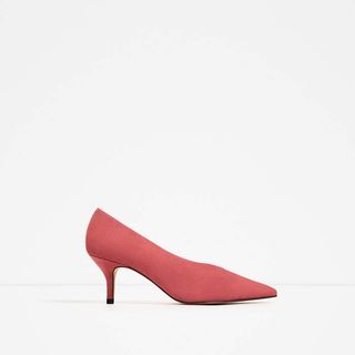 Zara + Suede Mid Heel Shoes