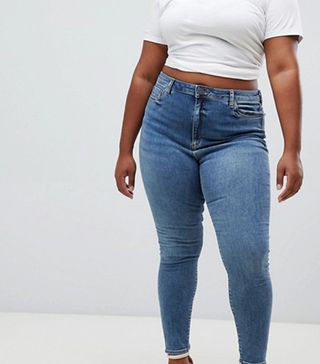 ASOS Curve + Ridley High-Waist Skinny Jeans