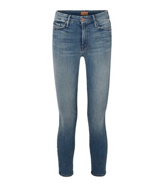 Mother + The Looker Cropped High-Rise Skinny Jeans