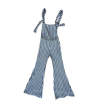 Harlow Jade + Chelsea Striped Knit Stretch Overalls