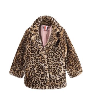 MSGM + Leopard Print Faux Fur Coat