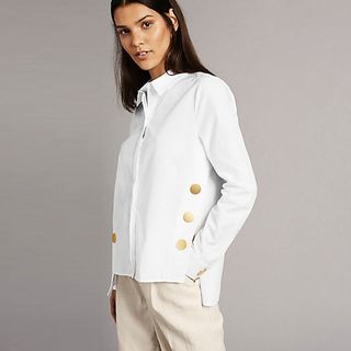 Marks & Spencer + Button Detail Long Sleeve Shirt