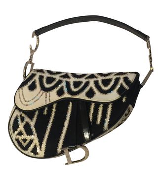 Dior Vintage + Saddle Glitter Handbag