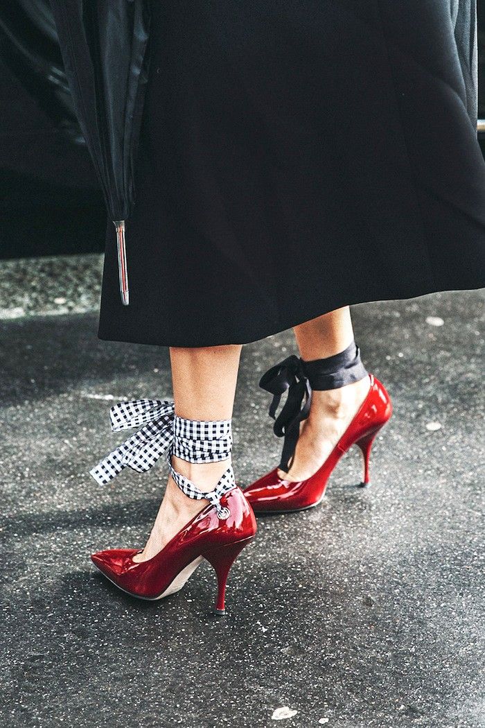 Would You Wear Red Patent Leather Pumps? | Who What Wear