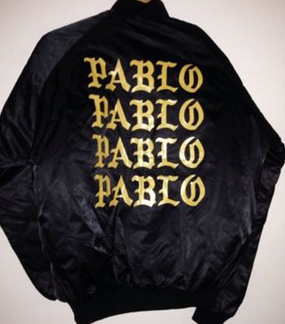 Life of Pablo + Black Satin Bomber Jacket