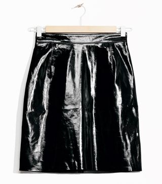 & Other Stories + Patent Leather Skirt