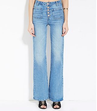 Forever 21 + Patch Pocket Flare Jeans