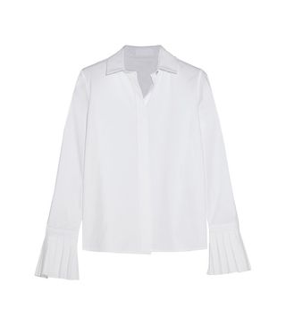Co + Pleated Cotton Poplin Shirt