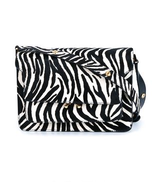 Marni + Zebra Print Calf Hair Trunk Bag