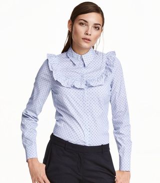 H&M + Blouse With Ruffle