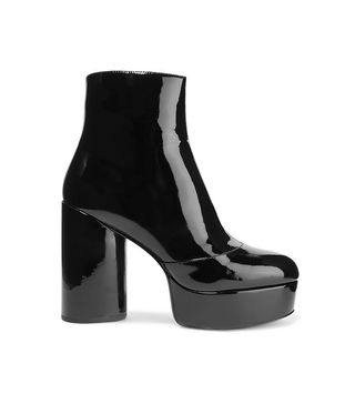 Marc Jacobs + Amber Patent-Leather Platform Ankle Boots