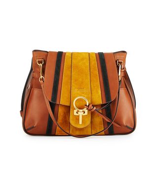 Chloé + Lexa Striped Medium Shoulder Bag
